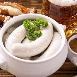Münchner Weißwurst mit süßem Senf
